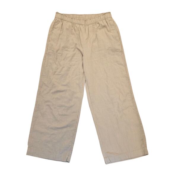 Old Navy Tan High Rise Wide Leg Gauzy Pull On Wide Leg Pants Size Large Tall - Picture 1 of 10